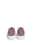 Back View - Click To Enlarge - PEDDER RED - 'Lory' metallic glitter heel leather sneakers