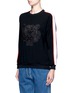 Front View - Click To Enlarge - KENZO - Tiger embroidered stripe sweatshirt