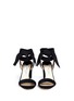 Front View - Click To Enlarge - JIMMY CHOO - 'Kora' ankle tie pleat suede pumps