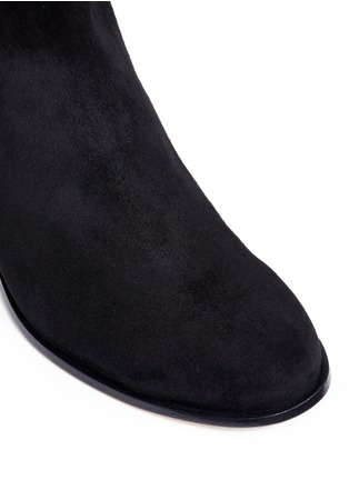 Detail View - Click To Enlarge - JIMMY CHOO - 'Duke Flat' suede zip boots