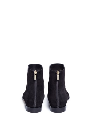 Back View - Click To Enlarge - JIMMY CHOO - 'Duke Flat' suede zip boots