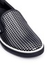 Detail View - Click To Enlarge - JIMMY CHOO - 'Grove' metallic houndstooth leather skate slip-ons