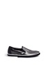 Main View - Click To Enlarge - JIMMY CHOO - 'Grove' metallic houndstooth leather skate slip-ons