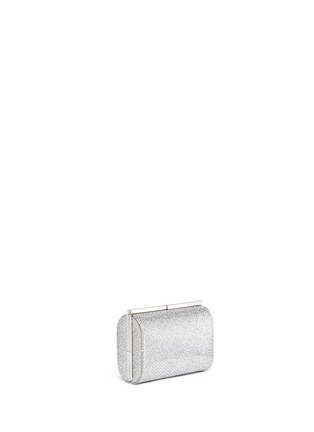 Front View - Click To Enlarge - JIMMY CHOO - 'Cate' bar clasp glitter mesh clutch
