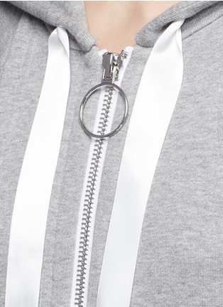 Detail View - Click To Enlarge - NICOPANDA - Cutout double knit jersey hoodie