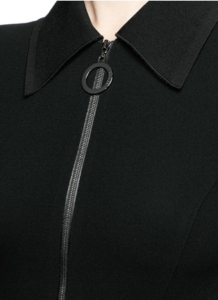 Detail View - Click To Enlarge - MO&CO. EDITION 10 - Ring zip pull crepe dress