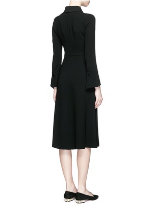 Back View - Click To Enlarge - MO&CO. EDITION 10 - Ring zip pull crepe dress