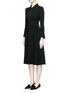 Front View - Click To Enlarge - MO&CO. EDITION 10 - Ring zip pull crepe dress