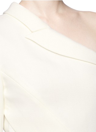 Detail View - Click To Enlarge - MO&CO. EDITION 10 - Deconstructed one-shoulder wool blend jacket