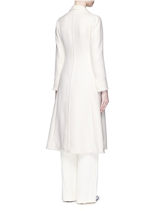 Back View - Click To Enlarge - MO&CO. EDITION 10 - Frayed wool blend tailored coat