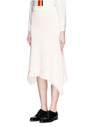 Front View - Click To Enlarge - MO&CO. EDITION 10 - Frayed hem asymmetric skirt