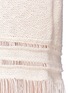 Detail View - Click To Enlarge - MO&CO. EDITION 10 - Frayed V-neck open knit midi dress