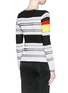 Back View - Click To Enlarge - MO&CO. EDITION 10 - Variegated colourblock stripe sweater