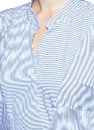 Detail View - Click To Enlarge - MO&CO. EDITION 10 - Stripe cotton blend shirt