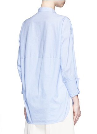 Back View - Click To Enlarge - MO&CO. EDITION 10 - Stripe cotton blend shirt