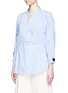 Front View - Click To Enlarge - MO&CO. EDITION 10 - Stripe cotton blend shirt