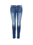 Main View - Click To Enlarge - FRAME - 'Le Garçon' asymmetric ripped knee jeans