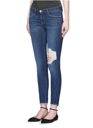 Front View - Click To Enlarge - FRAME - 'Le Skinny De Jeanne' ripped skinny jeans