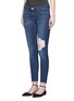 Front View - Click To Enlarge - FRAME - 'Le Skinny De Jeanne' ripped skinny jeans