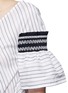 Detail View - Click To Enlarge - PETER PILOTTO - 'Sky' variegated stripe drawstring cotton-silk blouse