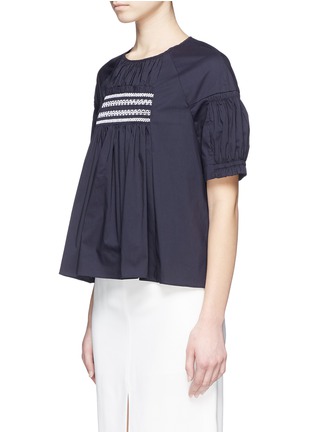 Front View - Click To Enlarge - PETER PILOTTO - 'Sophia' shirred front blouse