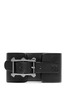 Figure View - Click To Enlarge - VALENTINO GARAVANI - 'Rockstud Noir' leather bracelet