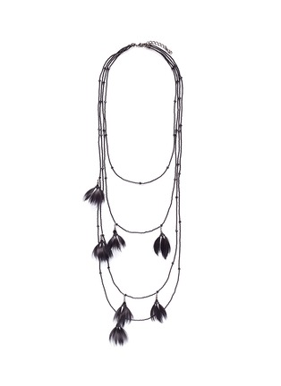 Main View - Click To Enlarge - VALENTINO GARAVANI - Navajo feather bead necklace