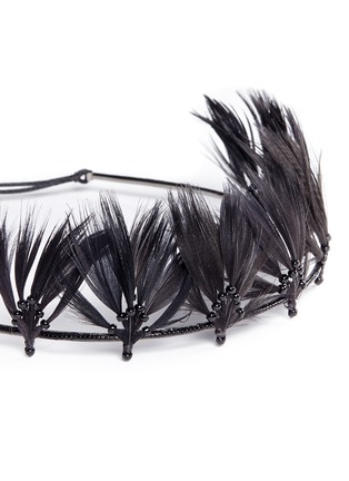 Detail View - Click To Enlarge - VALENTINO GARAVANI - 'Indian Crown' hand-beaded feather headband