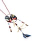 Detail View - Click To Enlarge - VALENTINO GARAVANI - Butterfly feather bead necklace