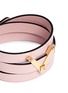 Detail View - Click To Enlarge - VALENTINO GARAVANI - 'V Rockstud' triple wrap leather bracelet