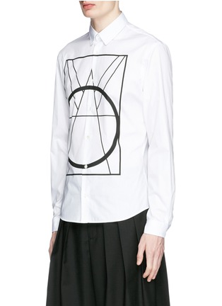 Front View - Click To Enlarge - MC Q - Geometric logo print shirt