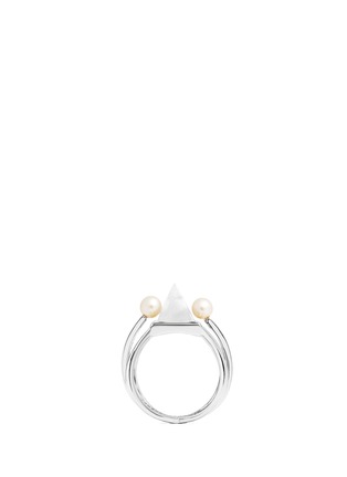 Figure View - Click To Enlarge - EDDIE BORGO - Pearl horoscope barbell ring