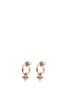 Main View - Click To Enlarge - EDDIE BORGO - Agate cone charm mini hoop earrings