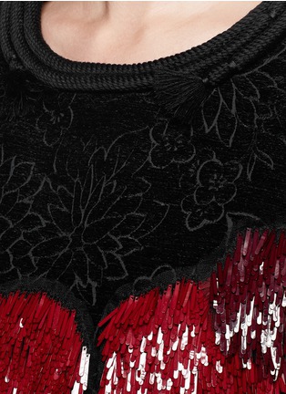 Detail View - Click To Enlarge - LANVIN - Paillette floral chenille shift dress