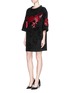 Figure View - Click To Enlarge - LANVIN - Paillette floral chenille shift dress