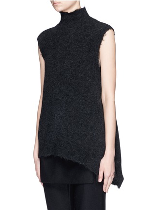 Front View - Click To Enlarge - 3.1 PHILLIP LIM - Frayed edge wool blend sleeveless sweater