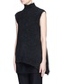 Front View - Click To Enlarge - 3.1 PHILLIP LIM - Frayed edge wool blend sleeveless sweater