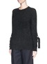 Front View - Click To Enlarge - 3.1 PHILLIP LIM - Sleeve strap wool-yak blend sweater