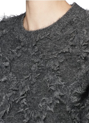 Detail View - Click To Enlarge - 3.1 PHILLIP LIM - Diamond fringe jacquard Mohair-wool blend sweater