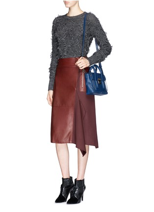 Figure View - Click To Enlarge - 3.1 PHILLIP LIM - Diamond fringe jacquard Mohair-wool blend sweater