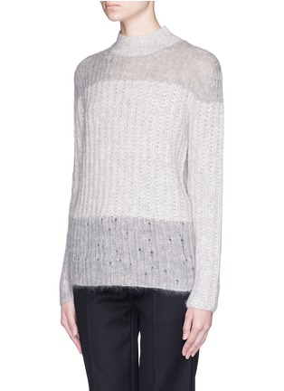 Front View - Click To Enlarge - 3.1 PHILLIP LIM - Mixed knit Mohair-Alpaca blend sweater