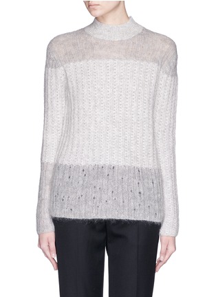 Main View - Click To Enlarge - 3.1 PHILLIP LIM - Mixed knit Mohair-Alpaca blend sweater