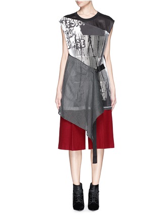 Main View - Click To Enlarge - 3.1 PHILLIP LIM - 'RESIST THE IMAGE' print apron front tank top