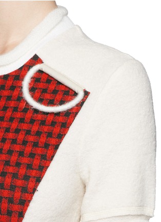 Detail View - Click To Enlarge - 3.1 PHILLIP LIM - Cloqué check panel wool T-shirt