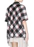Back View - Click To Enlarge - 3.1 PHILLIP LIM - Asymmetric gingham check flannel wrap top