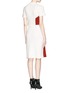 Back View - Click To Enlarge - 3.1 PHILLIP LIM - Cloqué check panel waist tie wool dress