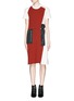 Main View - Click To Enlarge - 3.1 PHILLIP LIM - Cloqué check panel waist tie wool dress