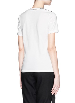 Back View - Click To Enlarge - 3.1 PHILLIP LIM - Mohair trim jersey T-shirt