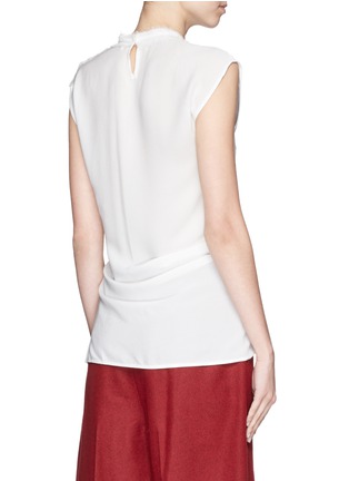 Back View - Click To Enlarge - 3.1 PHILLIP LIM - Raw edge ruche silk top