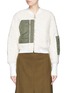 Main View - Click To Enlarge - 3.1 PHILLIP LIM - Nylon panel floral lace cropped flight jacket